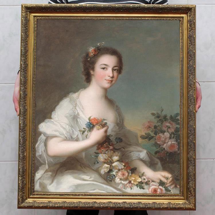 Old Master-Art Antique Oil Painting Portrait Noblewoman lady on canvas 24\ Old Master-Art Antique Oil Painting Portrait Noblewoman lady on canvas 24\