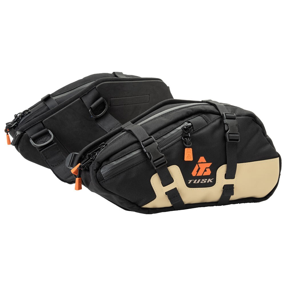Tusk Traverse Pannier Bags Base System Black/Tan Tusk Traverse Pannier Bags Base System Black/Tan