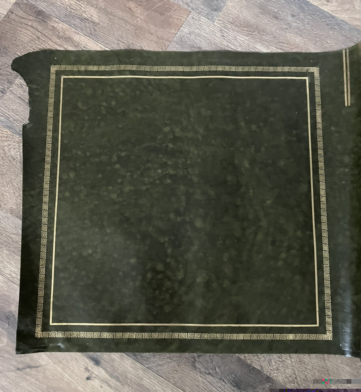 Green Leather Insert For Desks Writing Tables and Bureaus Gold Tooling/Embossing