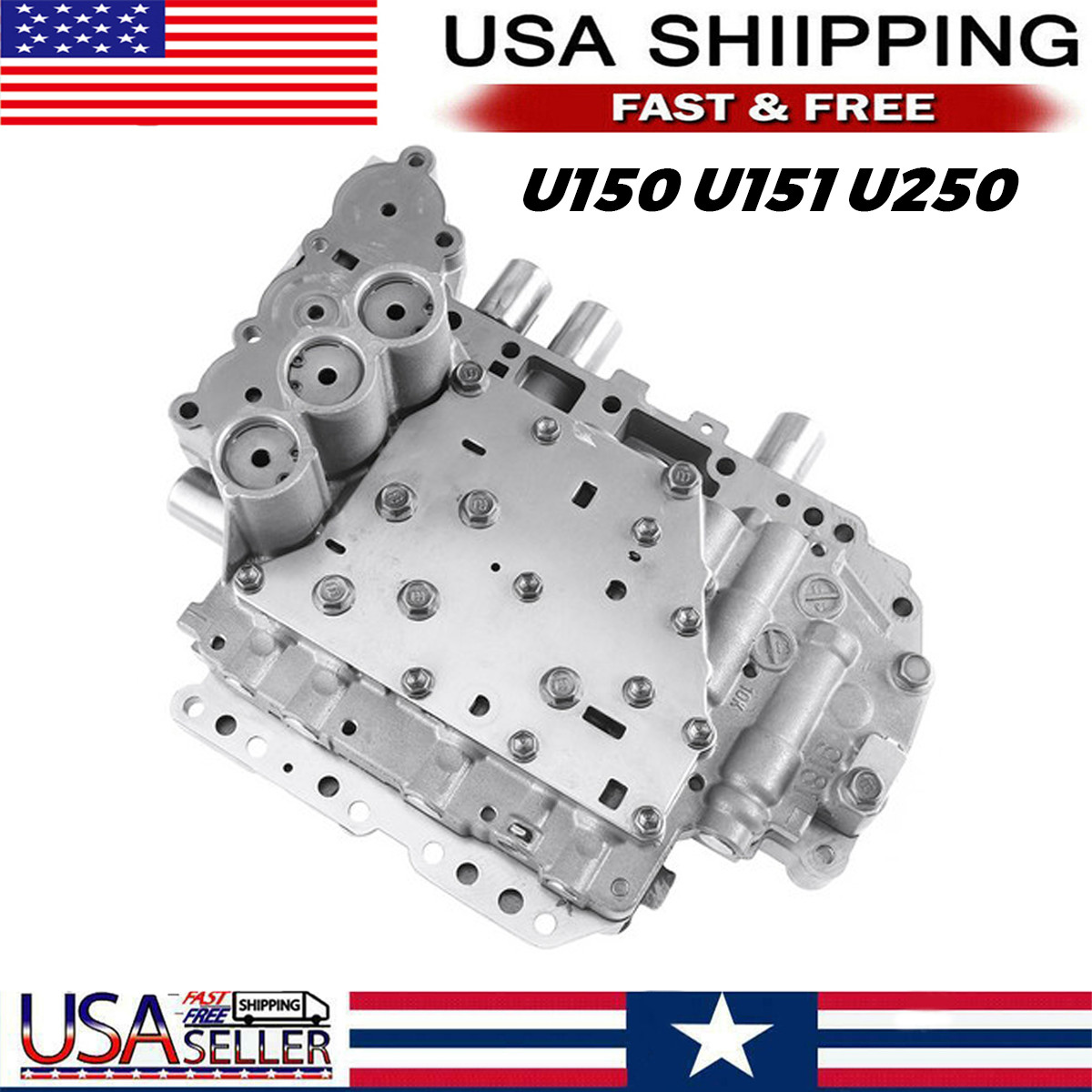 For Toyota 2001-up U150 U151 U250 Transmission Valve Body with 7 Solenoid