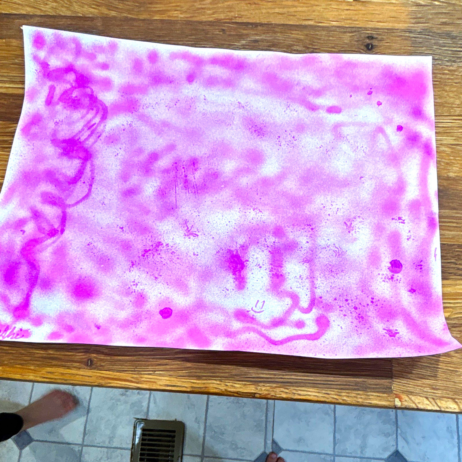 Handmade Hand-Dyed Tie Dye Paper Sheet Pink Purple White Crafts 1 yd Handmade Hand-Dyed Tie Dye Paper Sheet Pink Purple White Crafts 1 yd