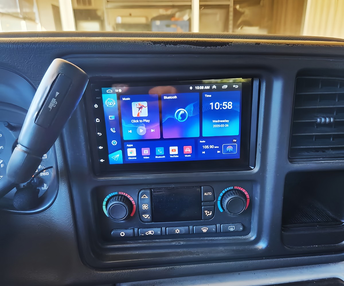 Para 03-06 Chevrolet Tahoe Silverado CarPlay Android Auto Coche Estéreo Radio BT