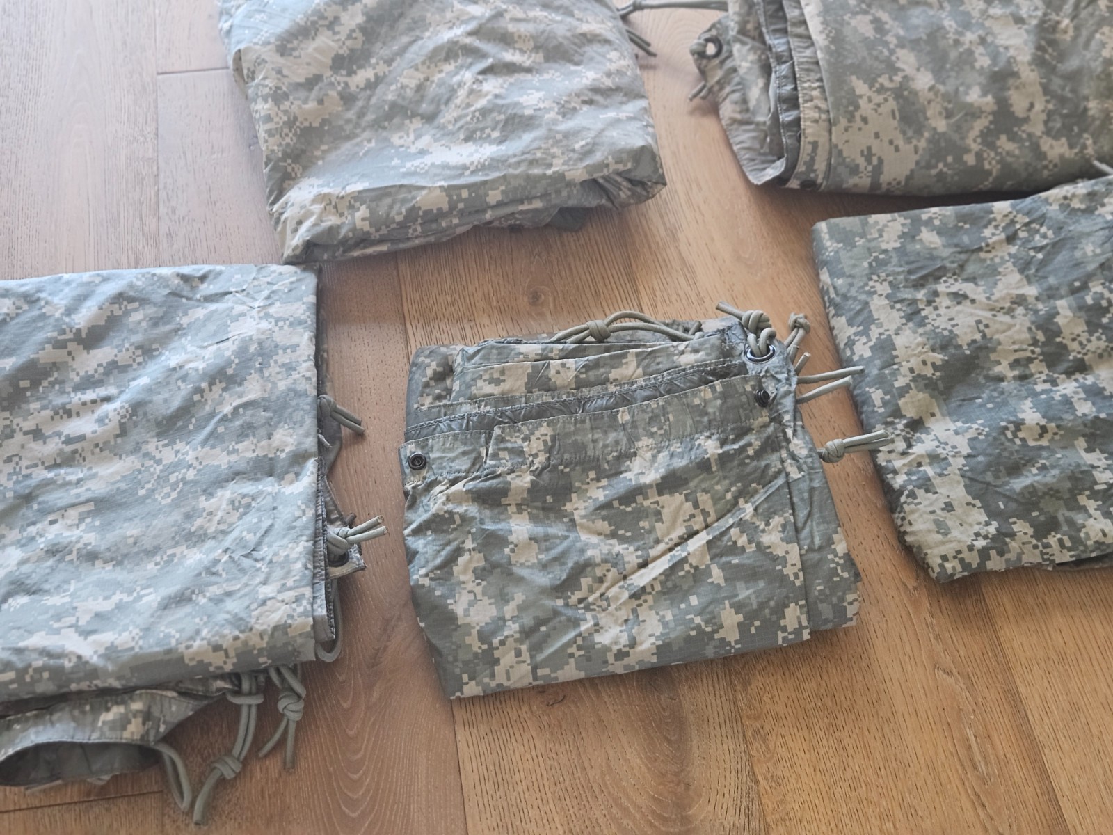 Defective LOT of 5 USGI Army Reversible Field Tarp Ground Tarpaulin 91 x 81
