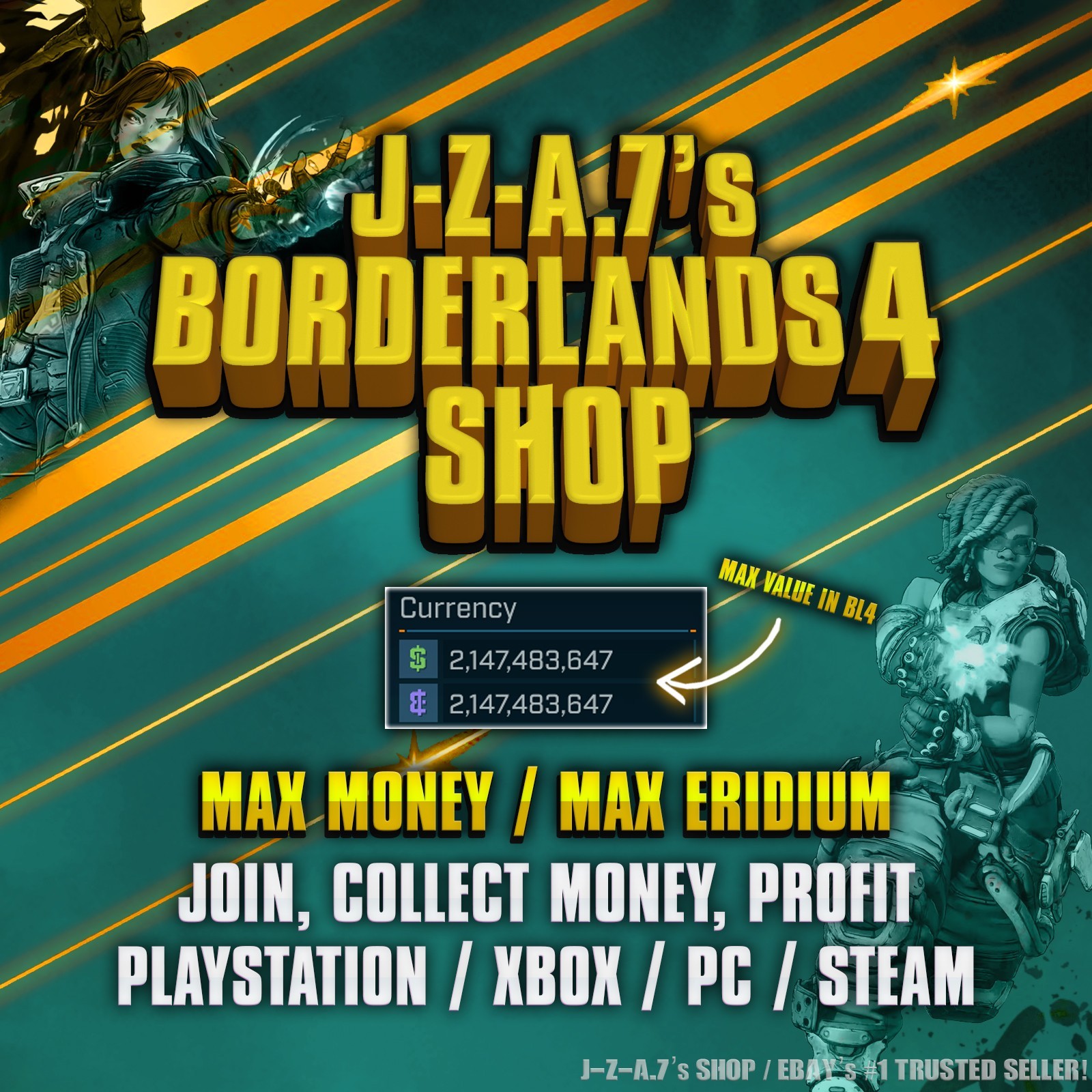 Borderlands 4✨C4SH BUILDS BL4 MOXSY JOLTZ ITEMS, GUNS GOD ROLL✅PC-PS-XBOX✨