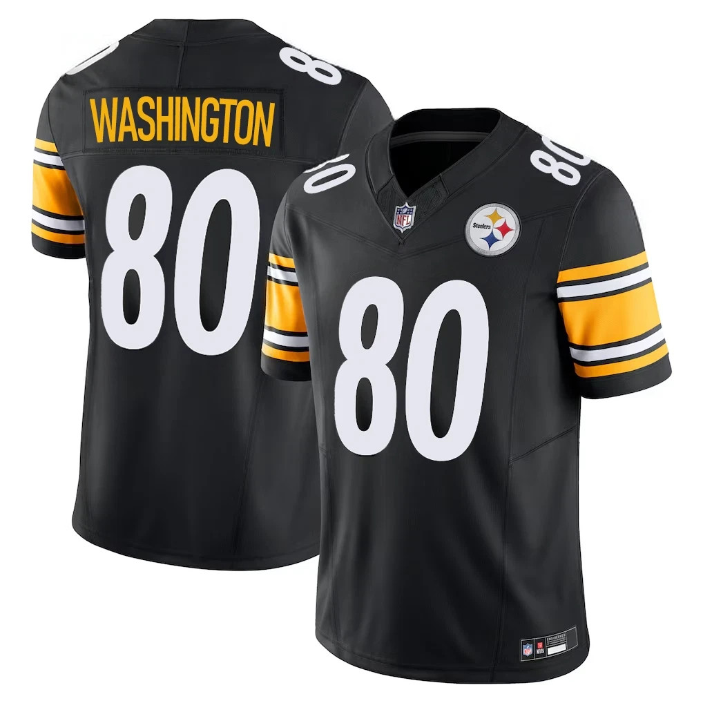 Men\'s Steelers #80 Darnell Washington Black Limited Stitched Player Jersey S-3XL