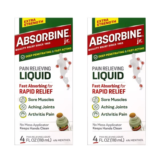 (2 Pack) Absorbine Jr. Extra Strength Pain Relief for Body Aches , Pains, 4 oz. (2 Pack) Absorbine Jr. Extra Strength Pain Relief for Body Aches , Pains, 4 oz.