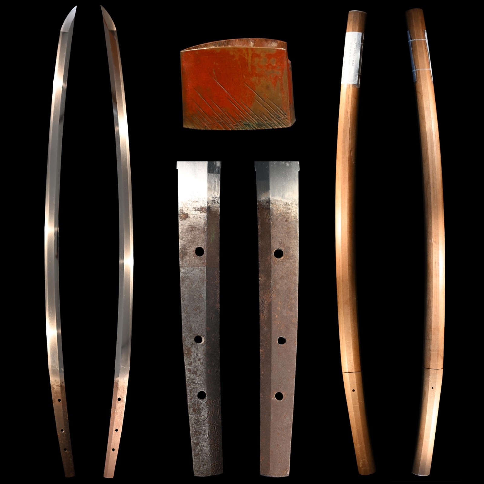 Katana Japanese antique sword Kashu ju Fujiwara 加州藤原 Muromachi period shirasaya