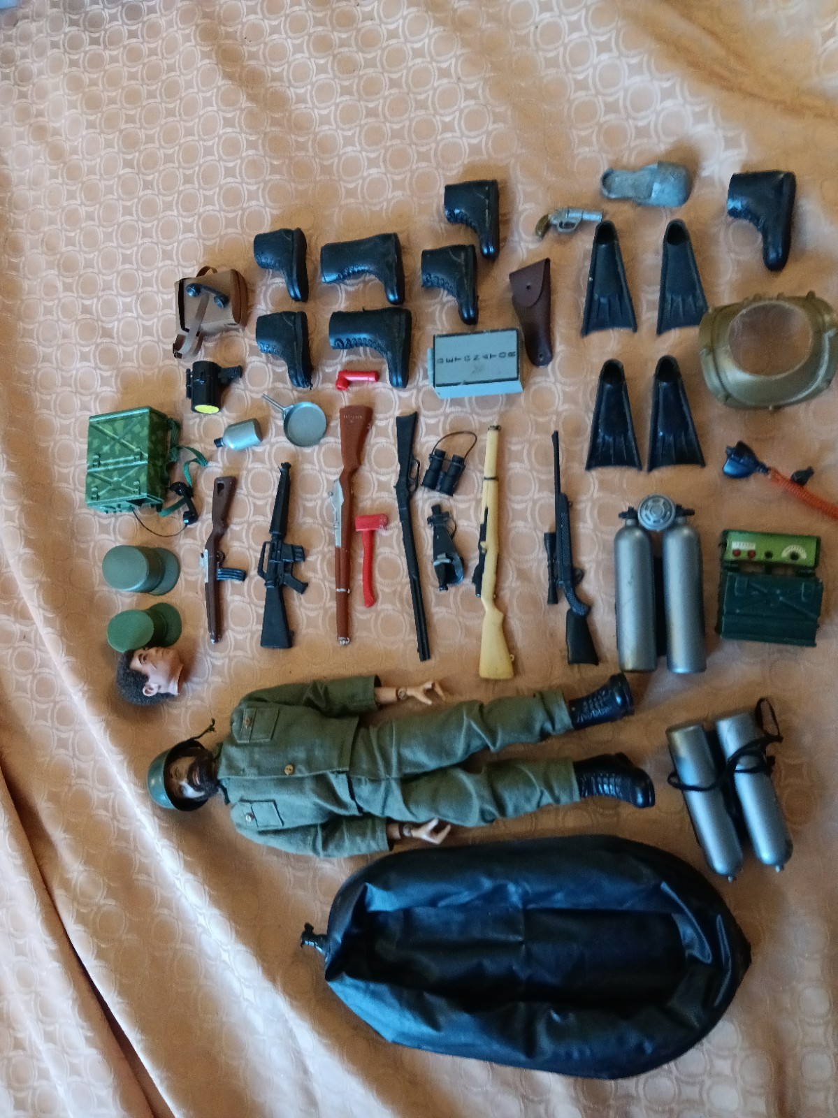 This is an impressive collection of vintage 1960s–1970s Hasbro G.I. Joe 12-inch