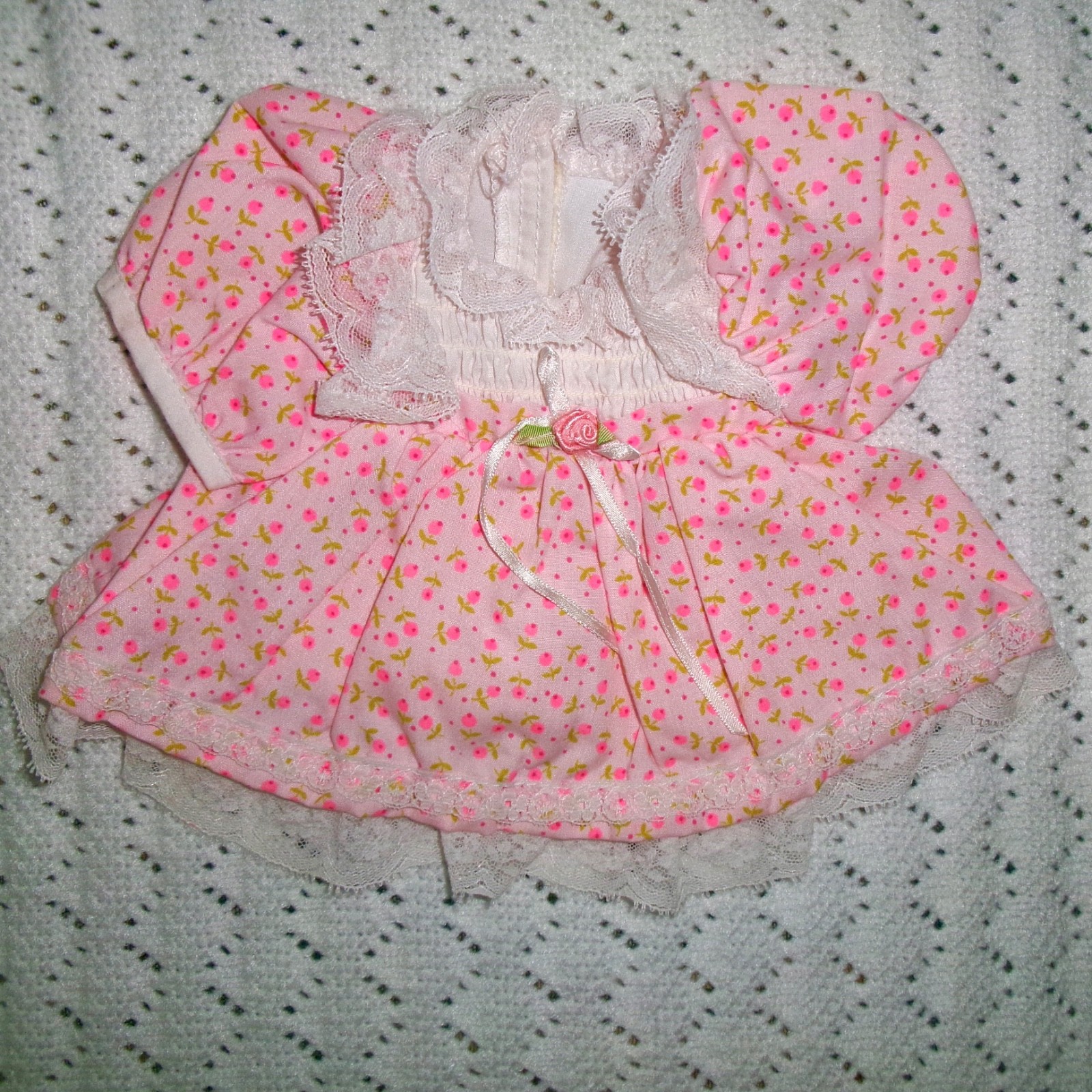 Vintage Mattel My Child Doll Pink Party Dress Floral Smocked 1980s Vintage Mattel My Child Doll Pink Party Dress Floral Smocked 1980s