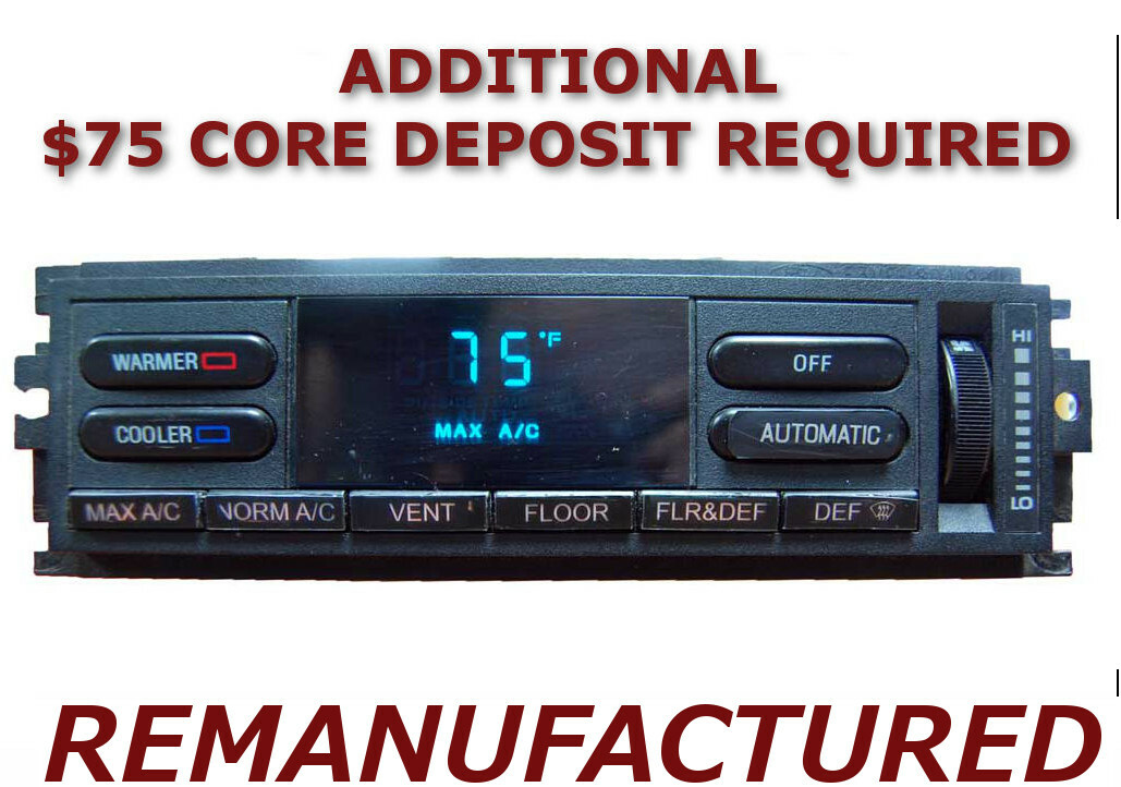OEM REMAN 1993 1994 Lincoln Town Car AC Heater Climate Control EATC Temperature 