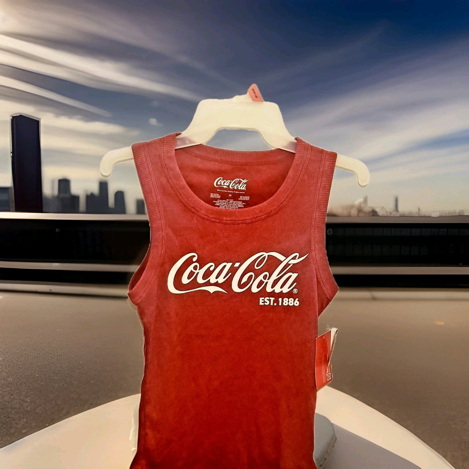 Official Classic Coca-Cola Est 1886 Red Tank Top Womens Size Medium New 