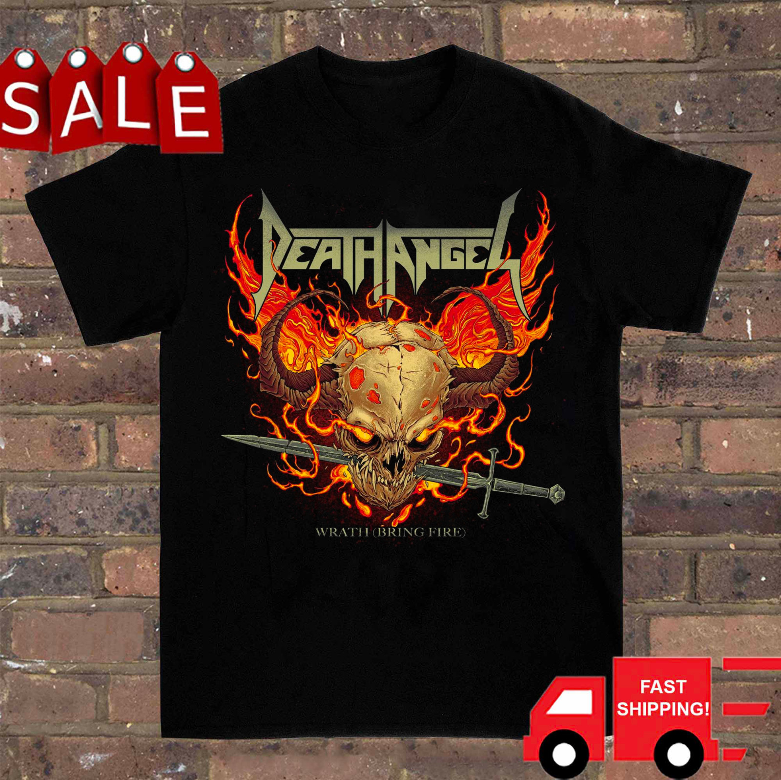 Death Angel European Summer 2025 Tour Shirt Black Unisex S-5XL 1P0790 Death Angel European Summer 2025 Tour Shirt Black Unisex S-5XL 1P0790