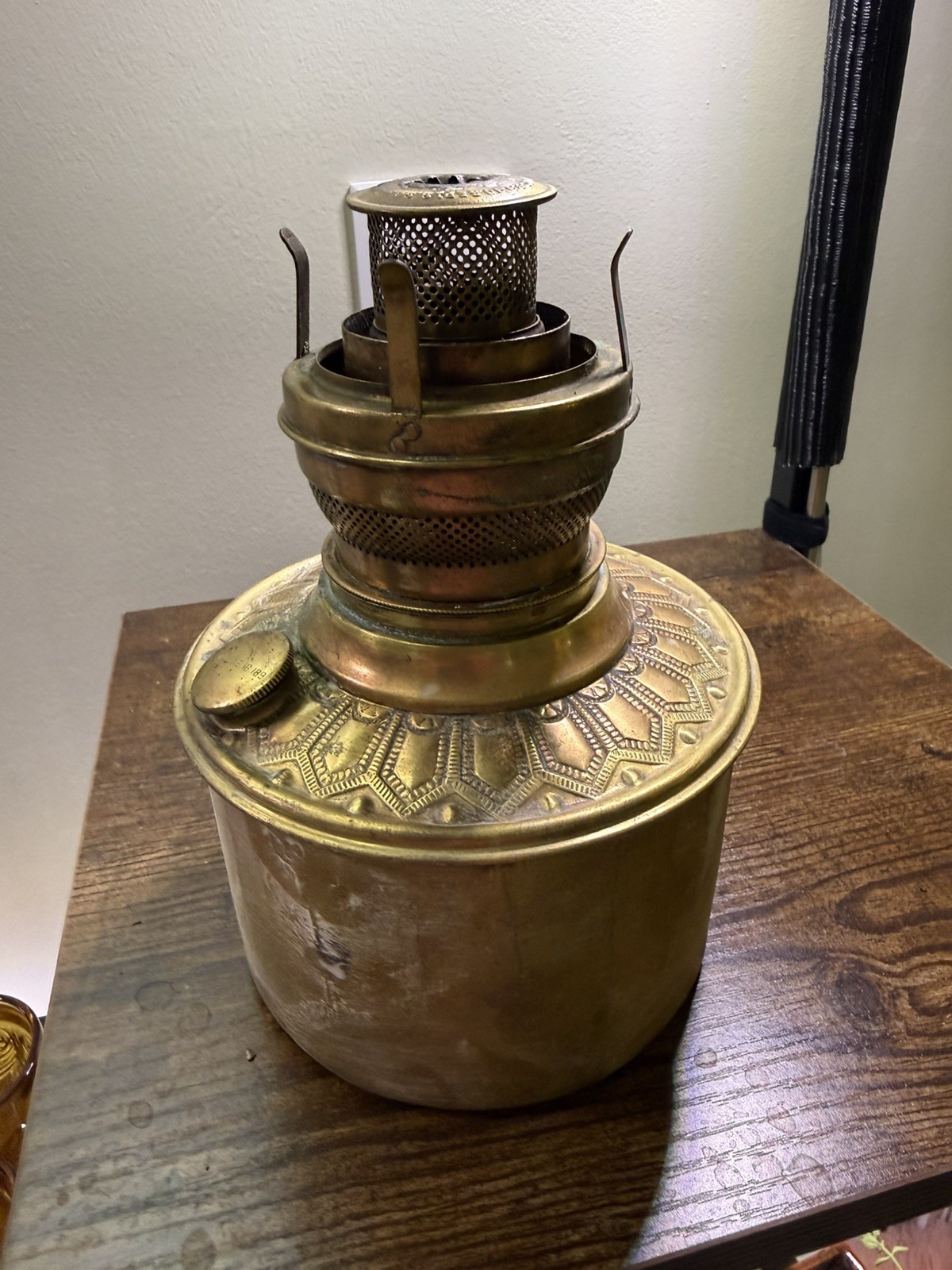 Antique Brass Kerosene Oil Lamp Insert FOR PARTS
