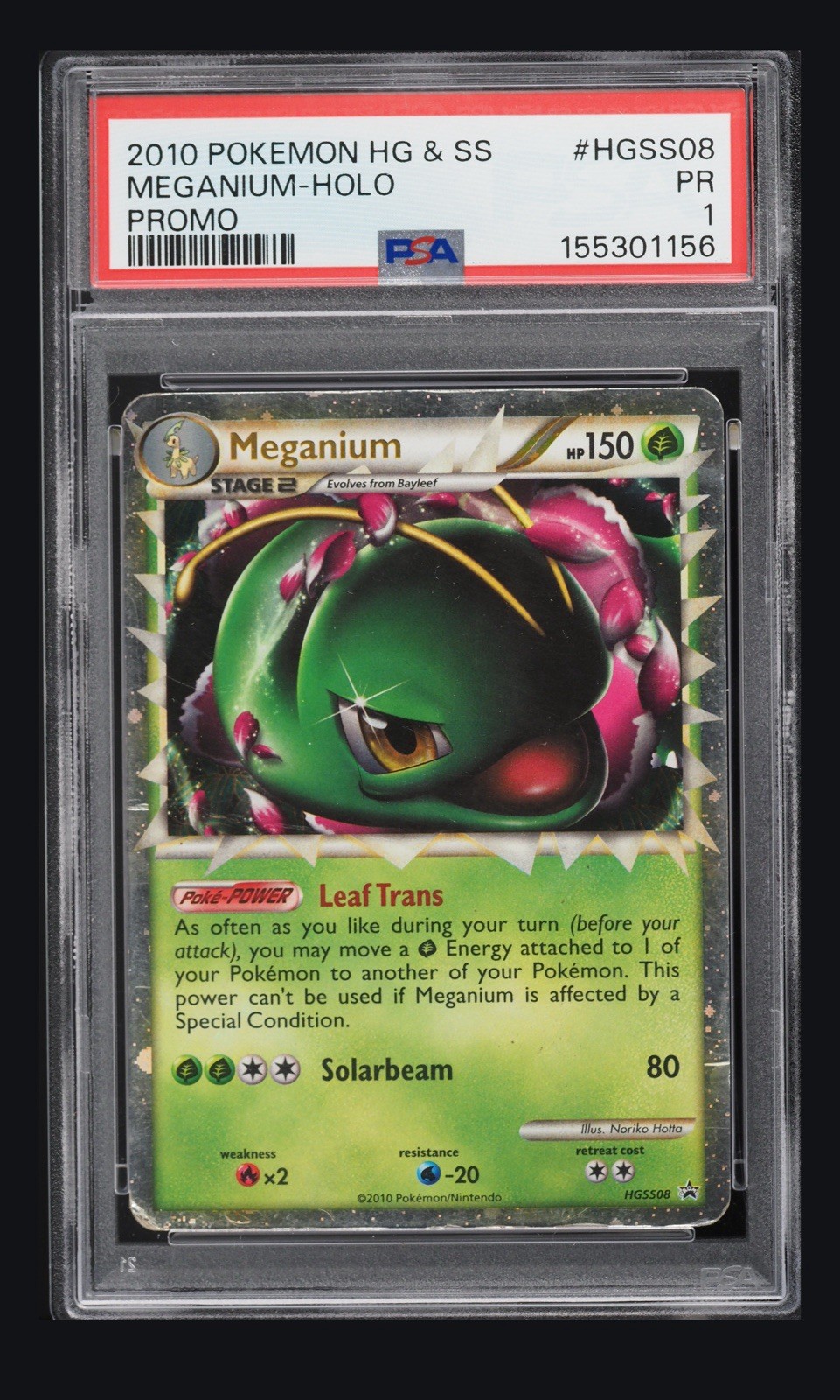 2010 Pokémon TCG Meganium Prime HGSS08 HGSS Promo Holo PSA 1 English 2010 Pokémon TCG Meganium Prime HGSS08 HGSS Promo Holo PSA 1 English