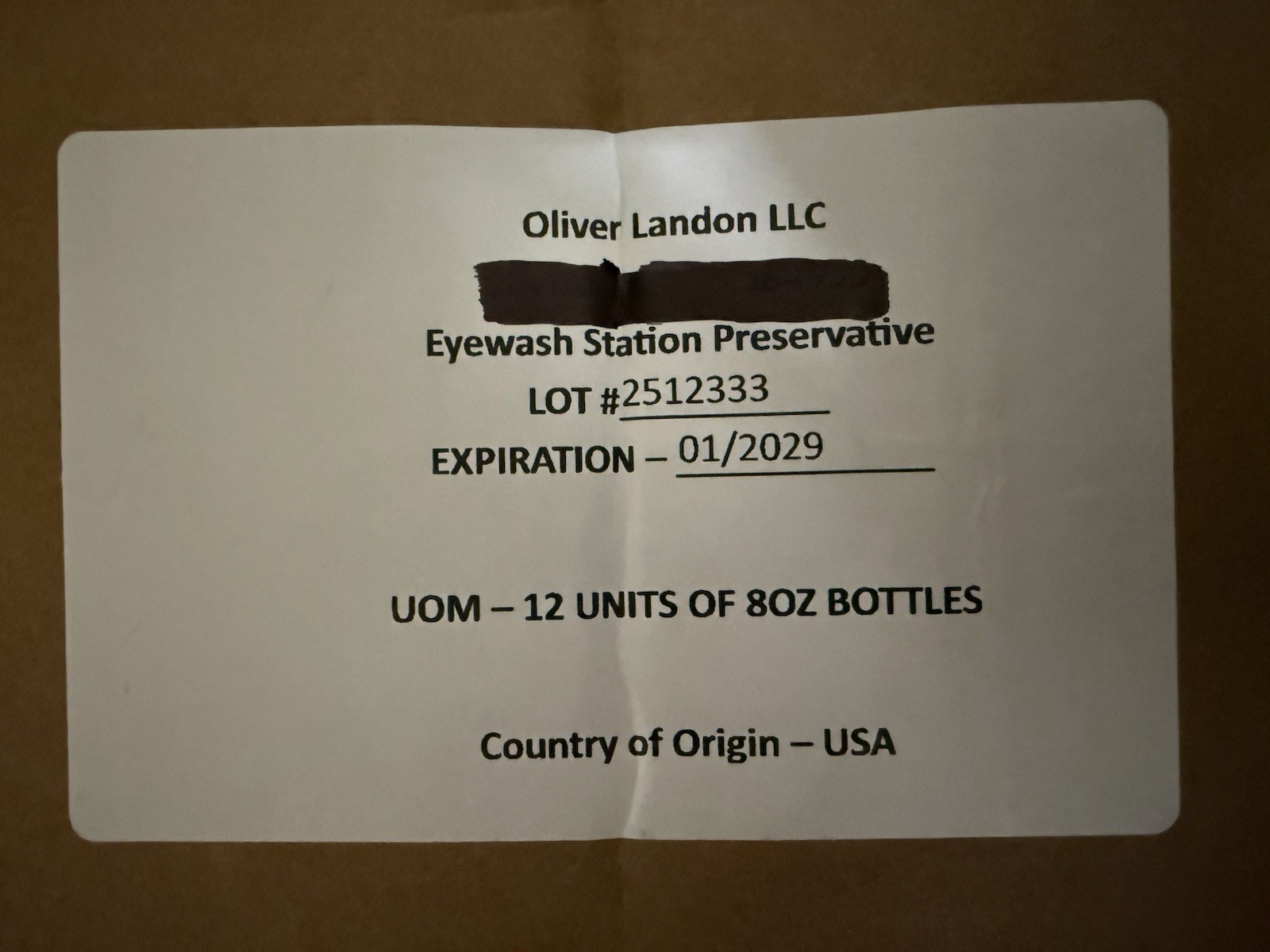 Qty. 12 Eyewash Preservative 8oz Bottles - New Sealed Exp. 01/2029