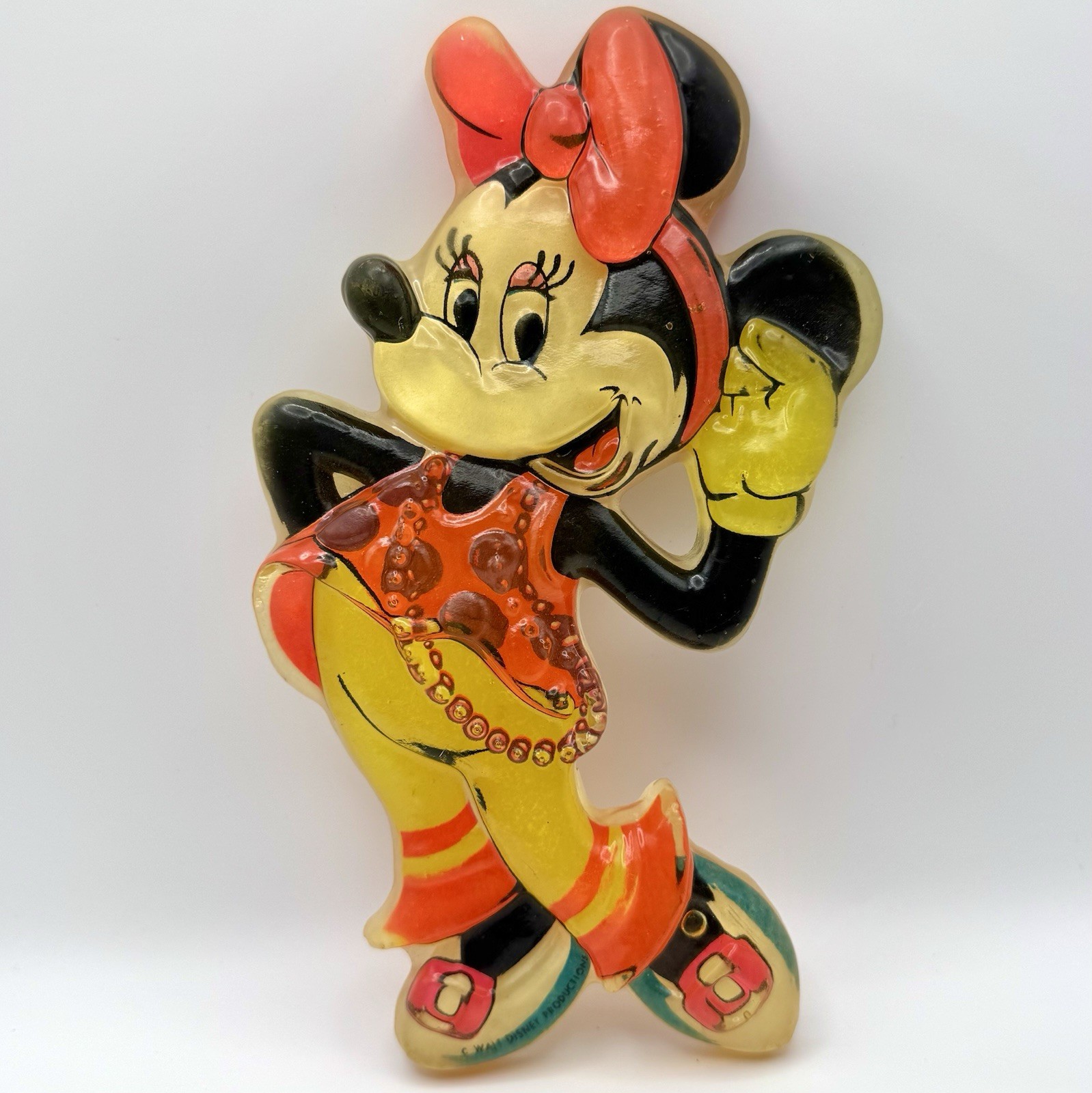 Vintage Walt Disney Minnie Mouse Resin Wall Hanging