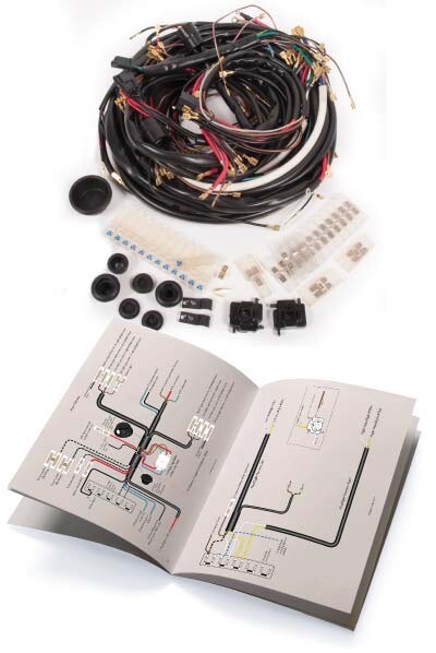 VW 1971-1973 Beetle Complete Wiring Harness Correct Factory Colors 