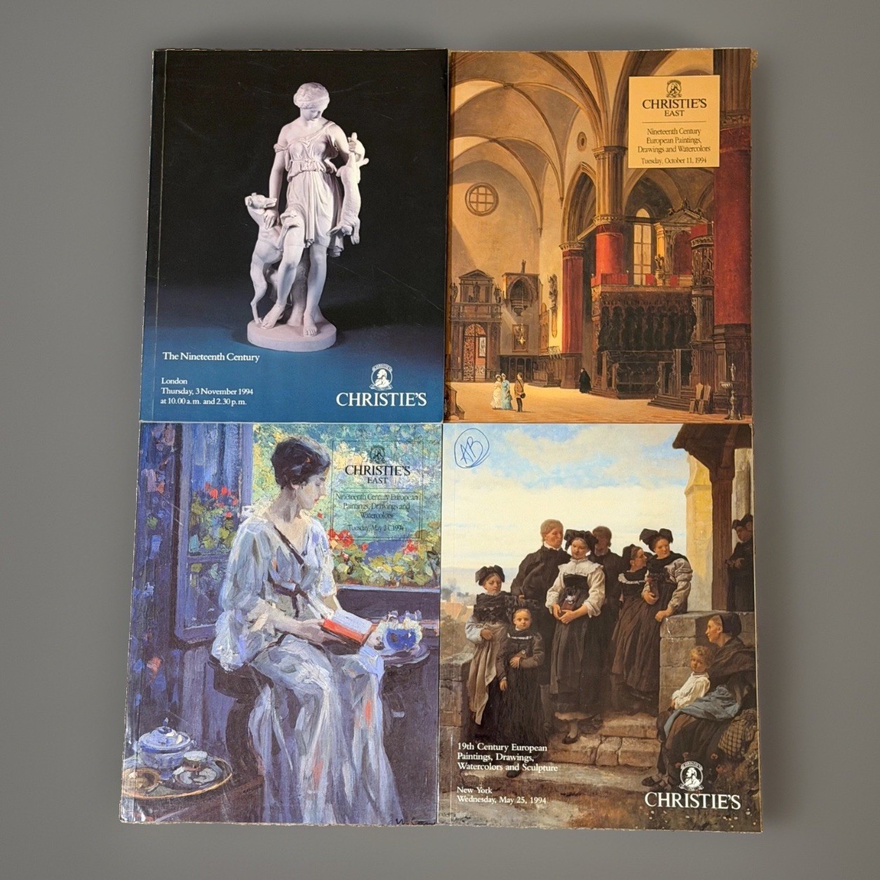 Christies NY Auction Catalog 19th Century European Art Lot of Four - 1994