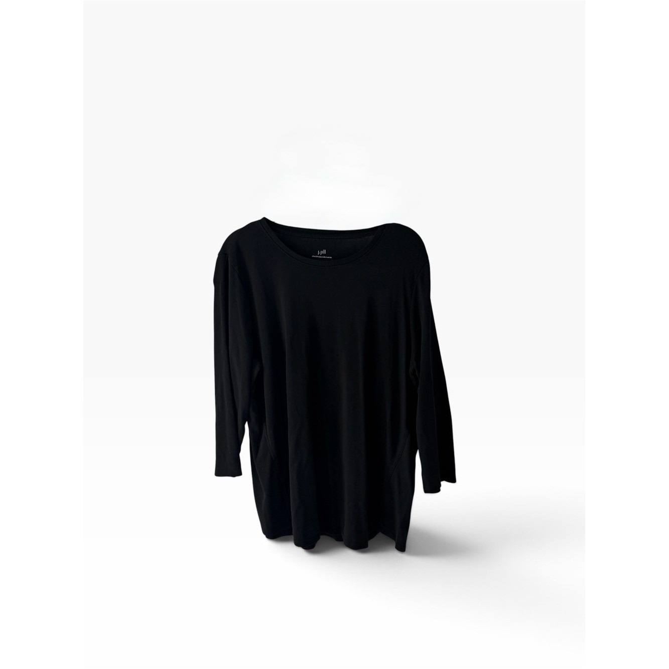 J. Jill 100% Pima Cotton 3/4-Sleeve Scoop Neck Tee Classic Lagenlook Women\'s XL J. Jill 100% Pima Cotton 3/4-Sleeve Scoop Neck Tee Classic Lagenlook Women\'s XL