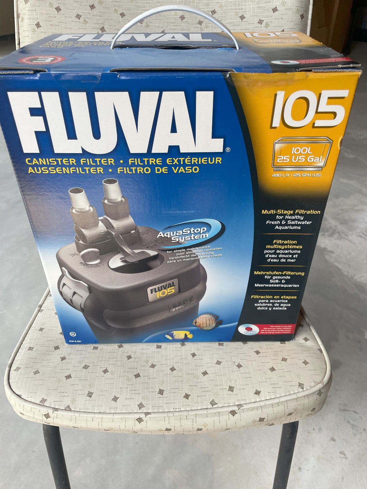 Fluval 105 Aquarium Canister Filter - 125 GPH