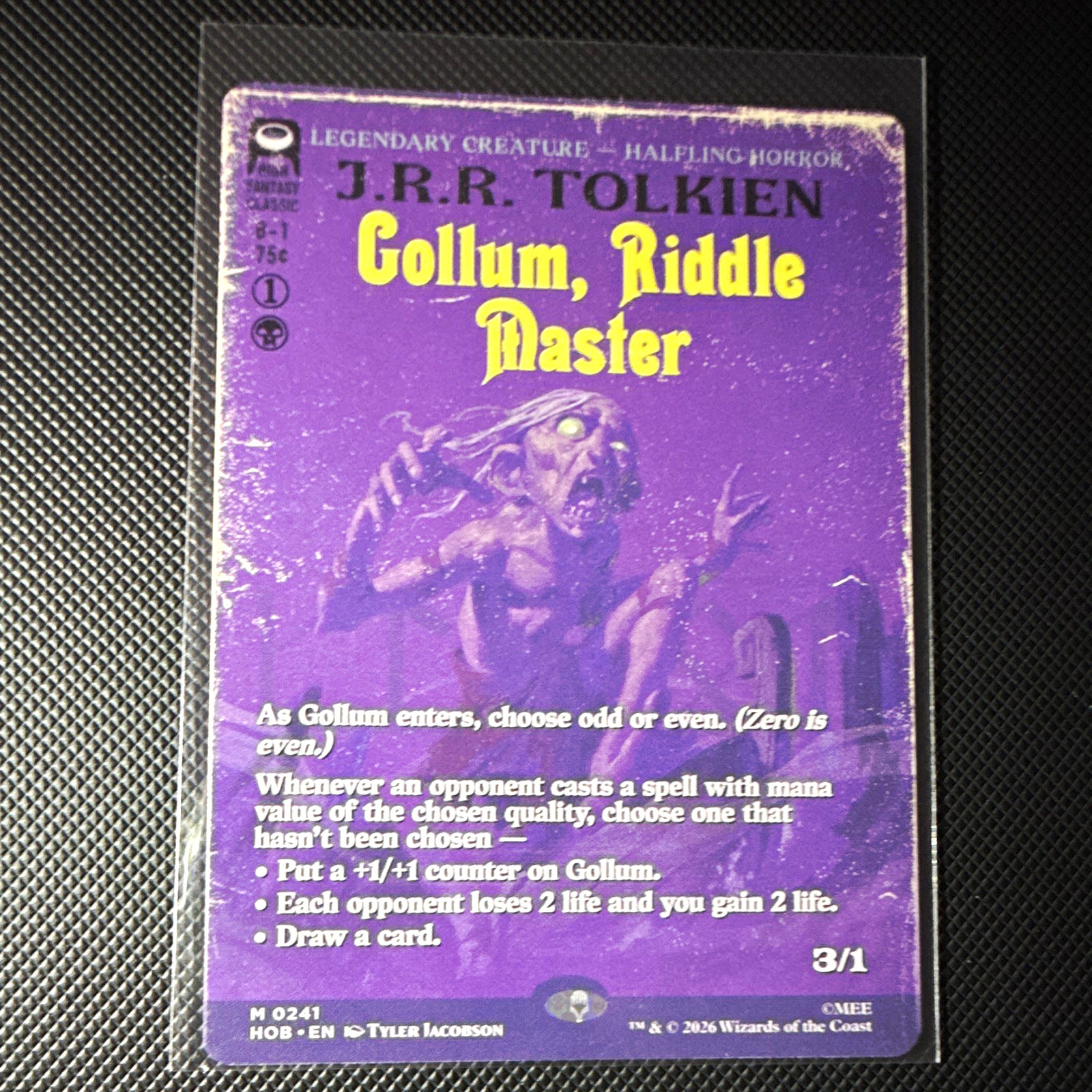 MTG Gollum Riddle Master #241 Borderless ShowcaseHOB Mythic NM Nonfoil MTG Gollum Riddle Master #241 Borderless ShowcaseHOB Mythic NM Nonfoil