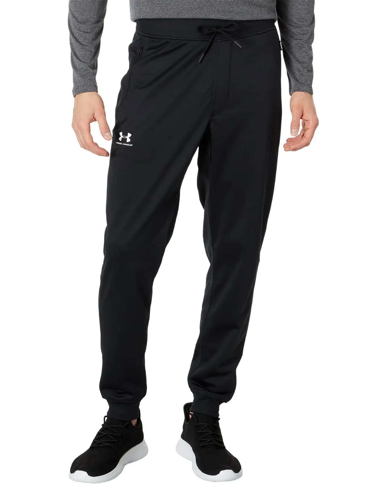 NWT Under Armour Men\'s Sportstyle Tricot Jogger Size Large Black