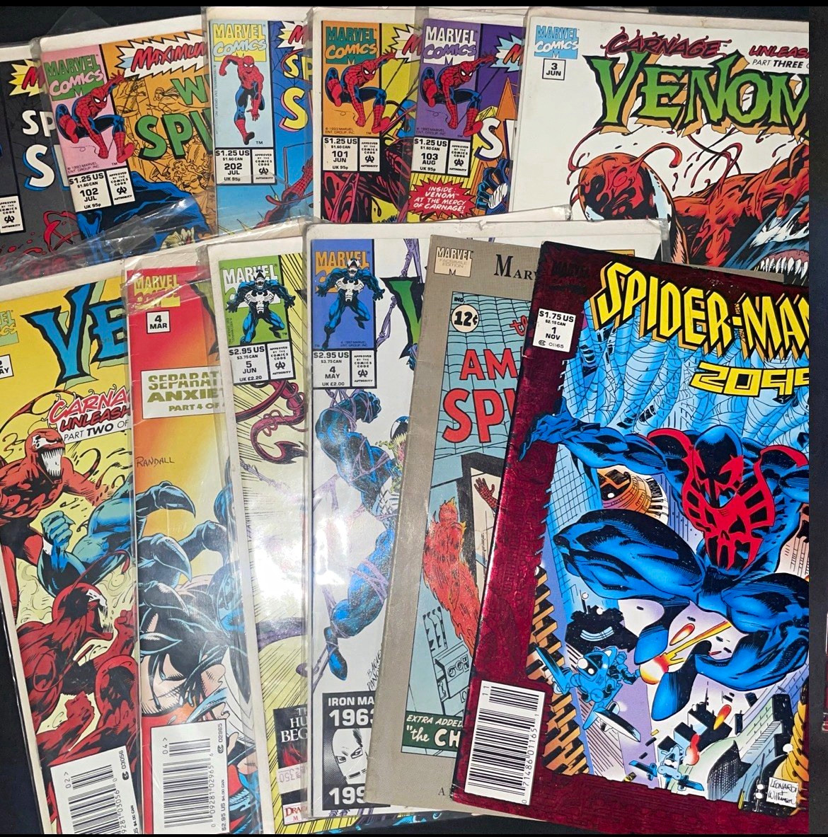 Marvel Comics Spider-Man Venom Carnage Maximum Carnage 1993 Direct Lot