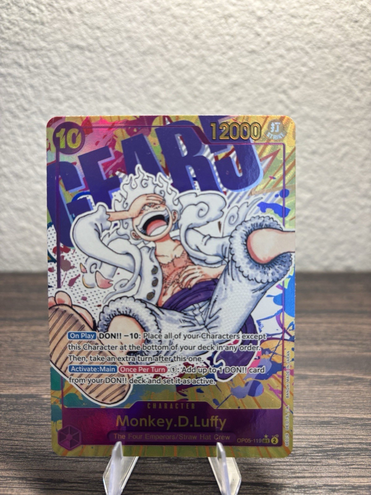 Bandai One Piece CCG Monkey.D.Luffy OP05-119 Alt Art Holo Secret Rare EN Bandai One Piece CCG Monkey.D.Luffy OP05-119 Alt Art Holo Secret Rare EN