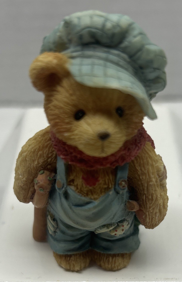 Vintage Retired Cherished Teddies Enesco Tiny Ted-Bear “God Bless Us Everyone