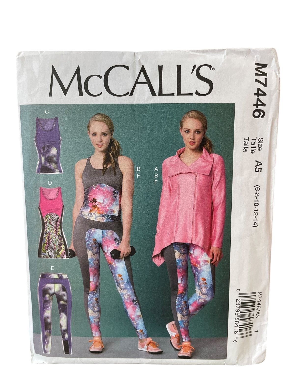 McCALL\'S M7446 Misses\' Jacket Tops Tunic Leggings Size 6-14 Modern McCALL\'S M7446 Misses\' Jacket Tops Tunic Leggings Size 6-14 Modern