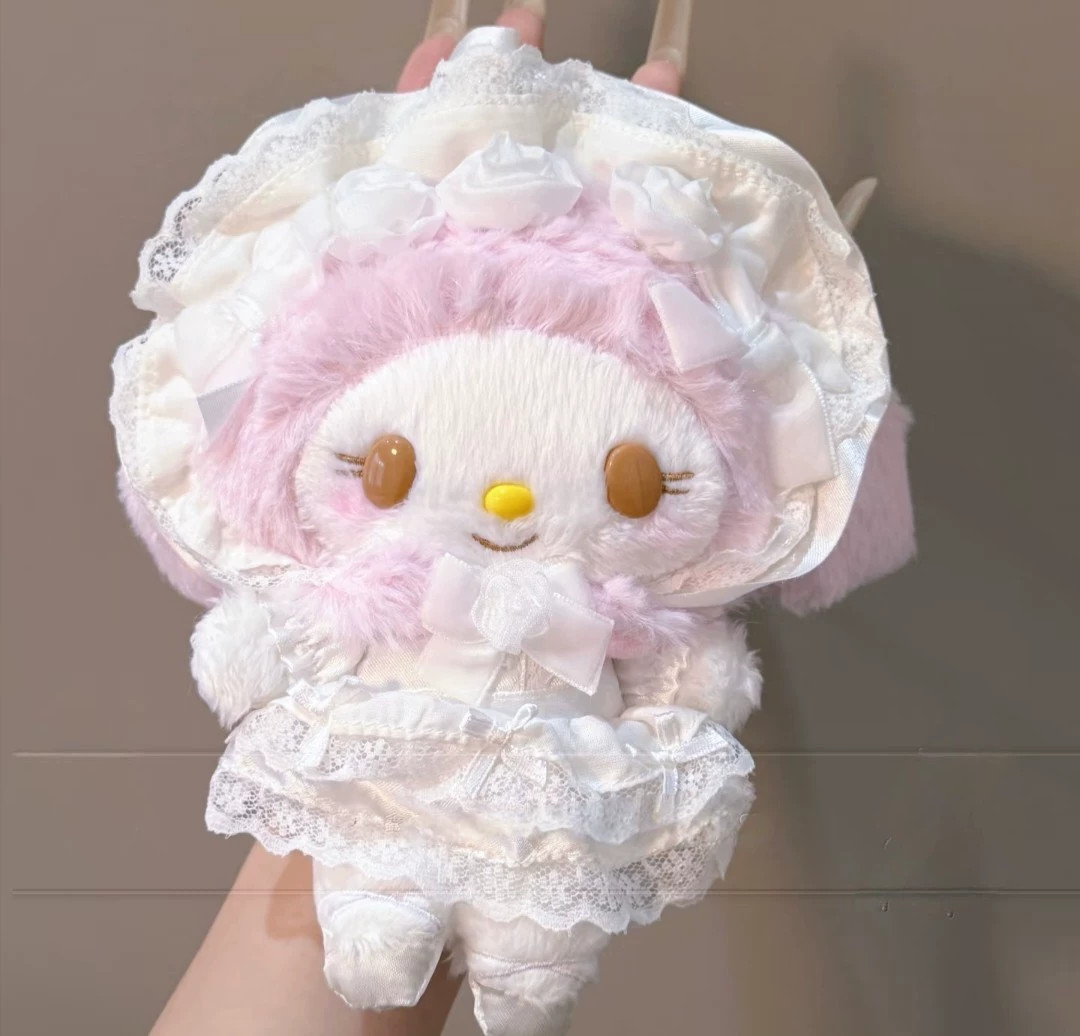 Sanrio My Melody White Lace Bonnet Wedding Lolita Plush Doll Gift Kids Toy Sanrio My Melody White Lace Bonnet Wedding Lolita Plush Doll Gift Kids Toy