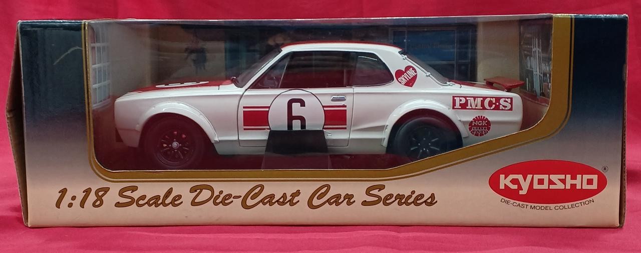 Kyosho 2000GT-R Racing No.6 White Red 1/43 Scale Model Toy Kyosho 2000GT-R Racing No.6 White Red 1/43 Scale Model Toy