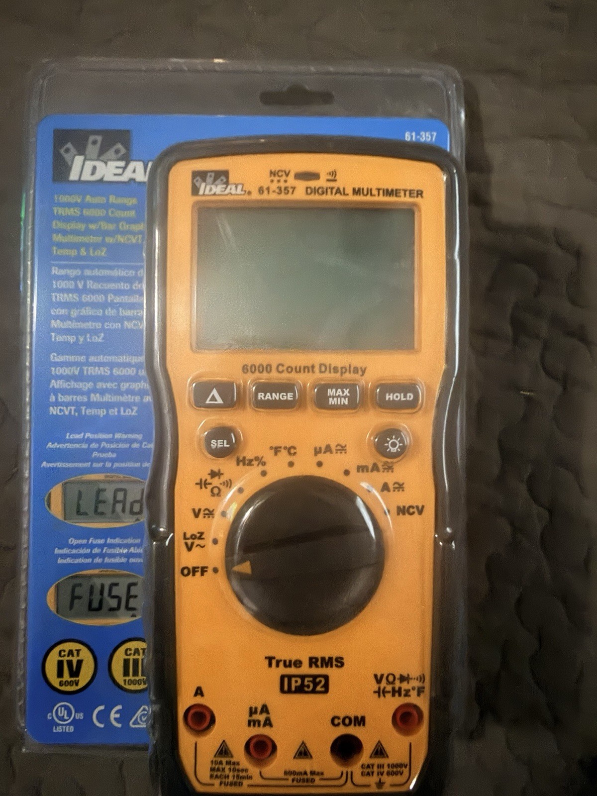 Ideal 61-357 Multimeter 1000V AC/DC with Bar Graph Ideal 61-357 Multimeter 1000V AC/DC with Bar Graph