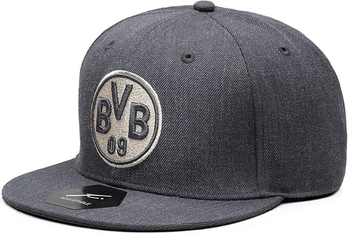 Official Fan Ink Borussia Dortmund Platinum Snapback Hat - Licensed BVB