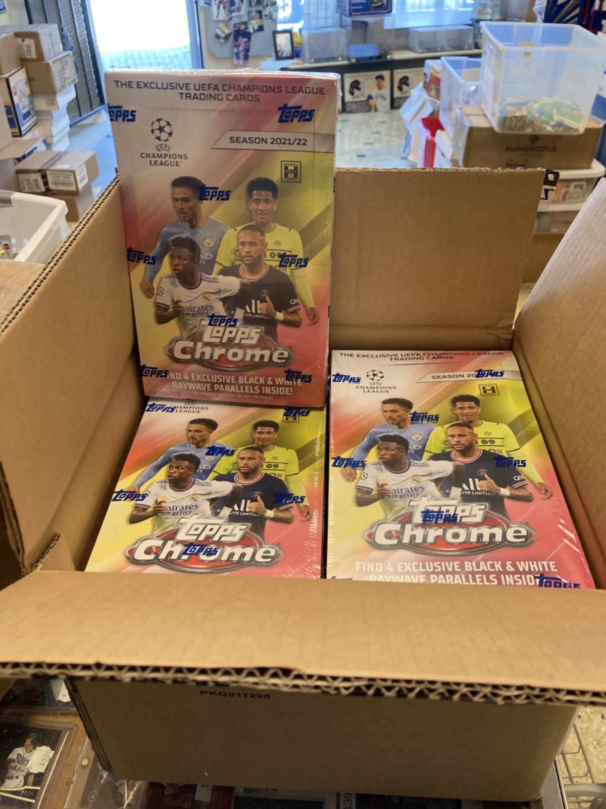 2021-22 Topps Chrome UEFA Champions League Soccer Factory Sealed Hobby Lite Box