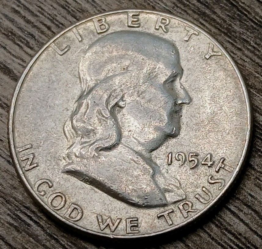1954-P XF Franklin Half Dollar 90% Silver -  #2