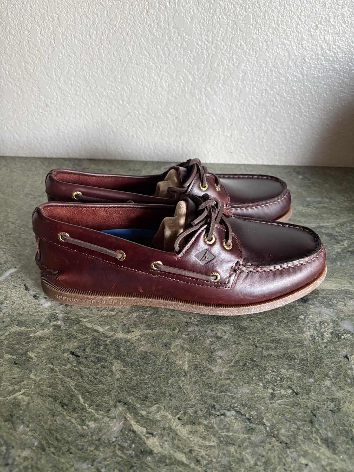 NEW Sperry Men’s Boat Shoes 8.5 M 0195214 2-eyed Amaretto brown