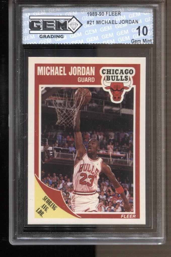 1989-90 Michael Jordan Fleer #21 Gem Mint 10 Chicago Bulls GOAT MVP HOF