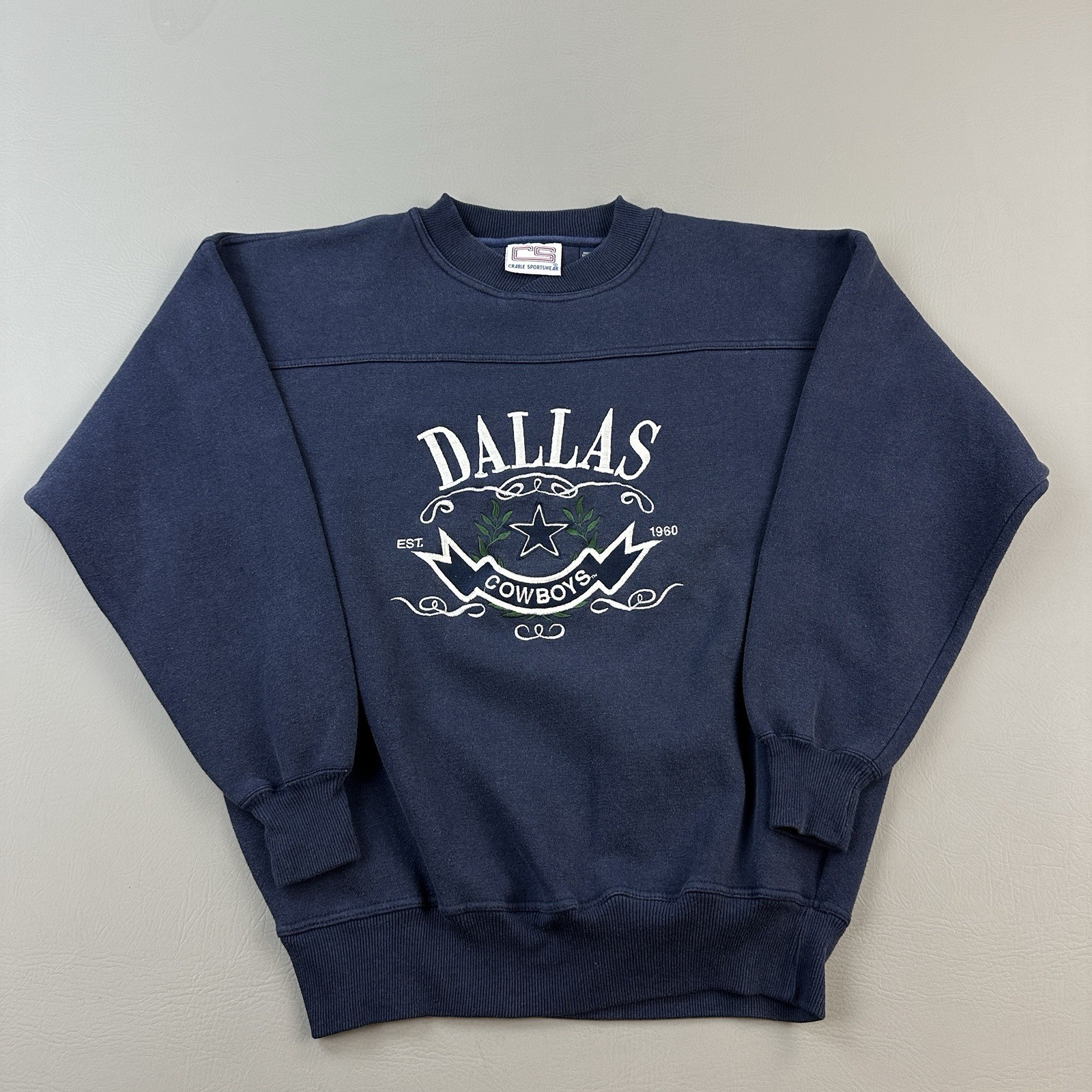 Vintage Dallas Cowboys Sweatshirt Mens Large Crable Sportswear Embroidered 90s