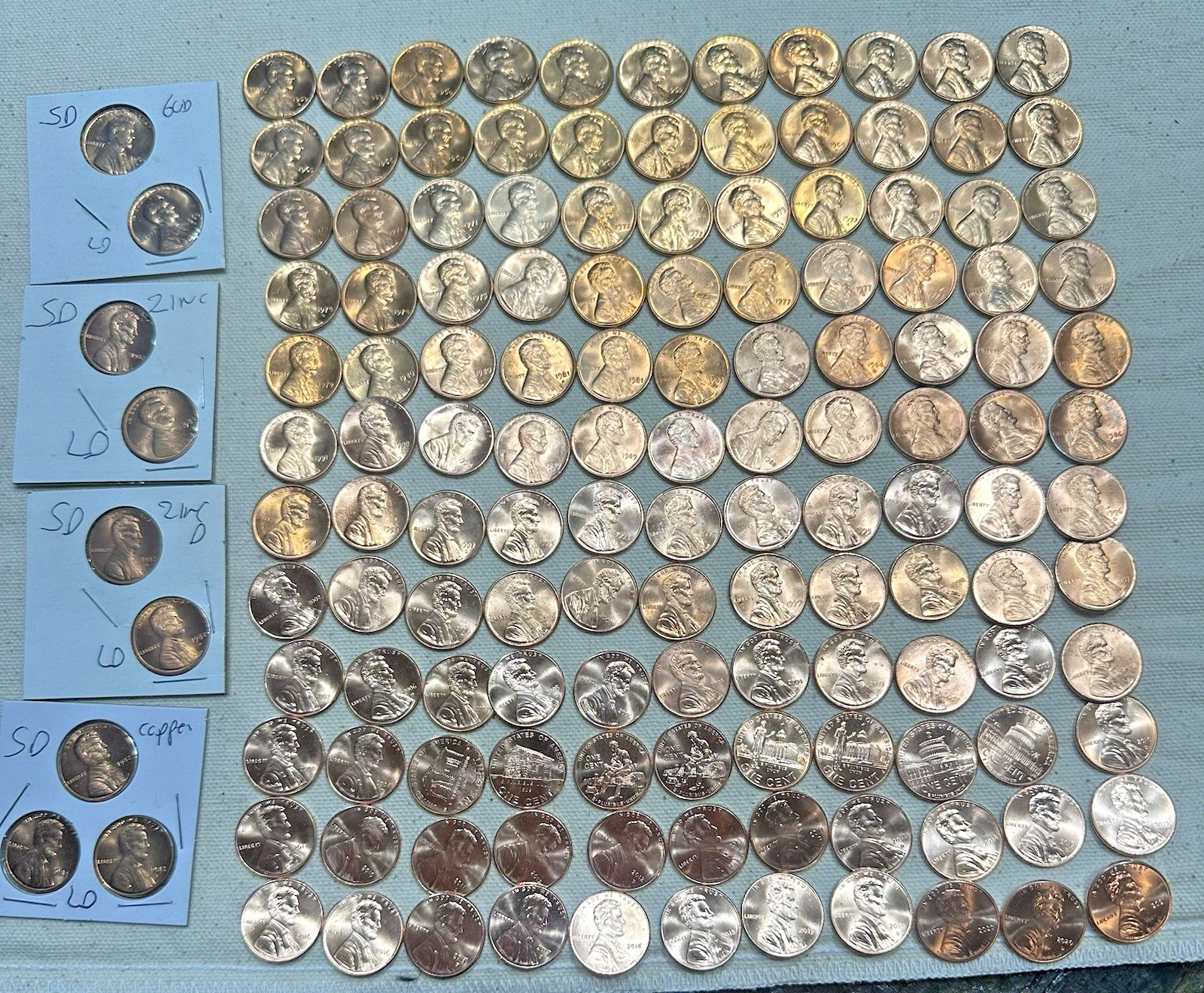 Lincoln Cent Penny Set 1959-2025 PD & 68-74 S 150 Choice BU 7 1982 &60D SD cents
