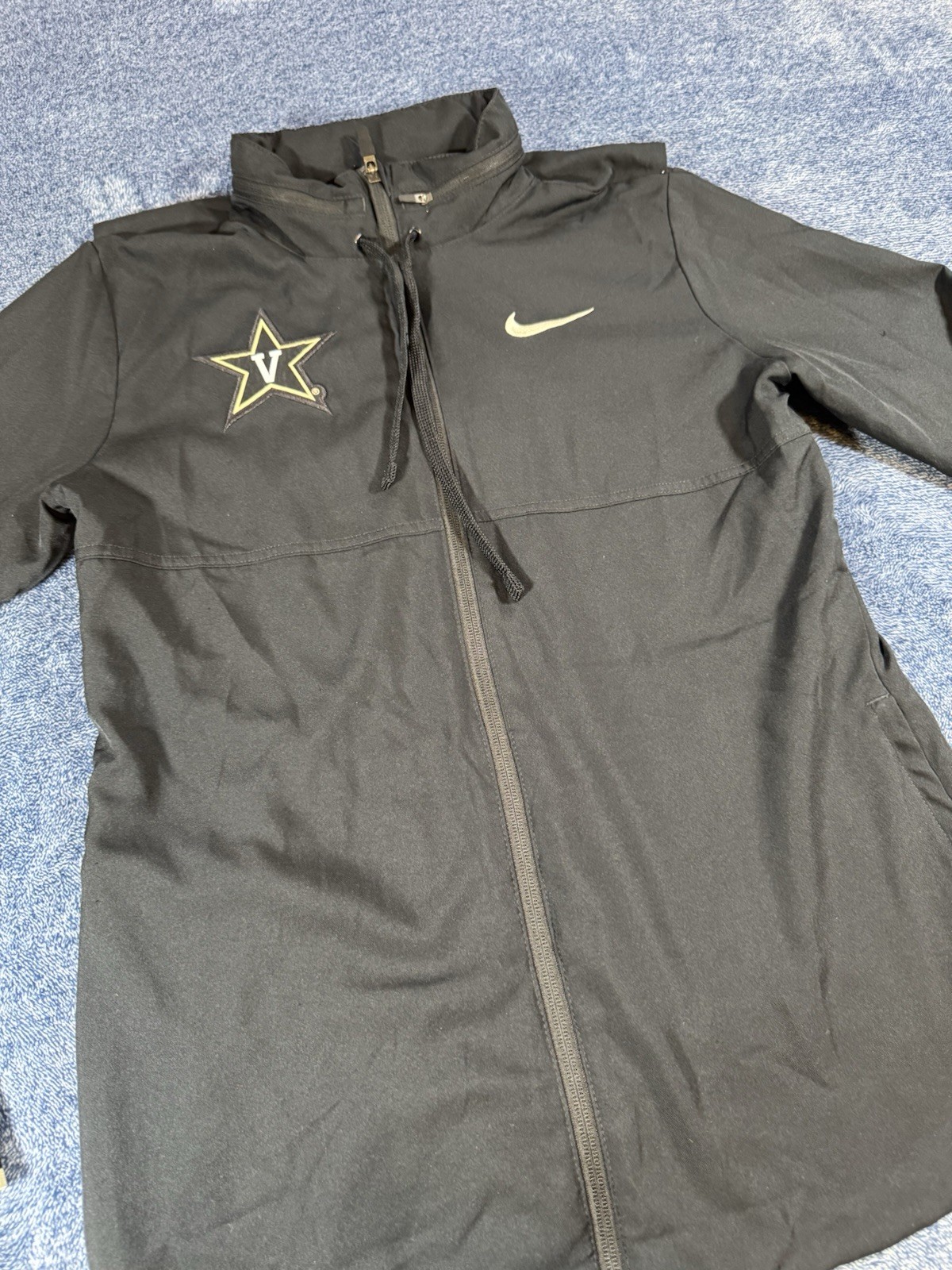 Vanderbilt Commodores Jacket Men\'s Medium Black Nike Windbreaker Football Team