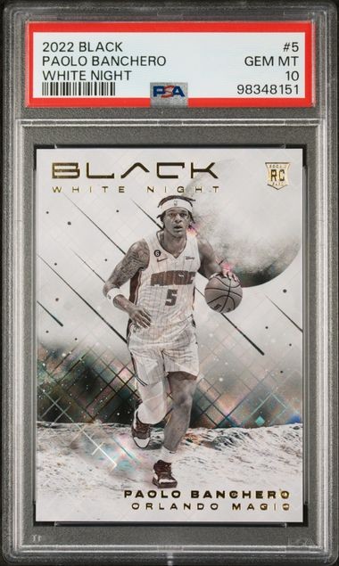 #315 - PSA 10 2022 PANINI BLACK WHITE NIGHT #5 PAOLO BANCHERO RC [09/30 BRG]