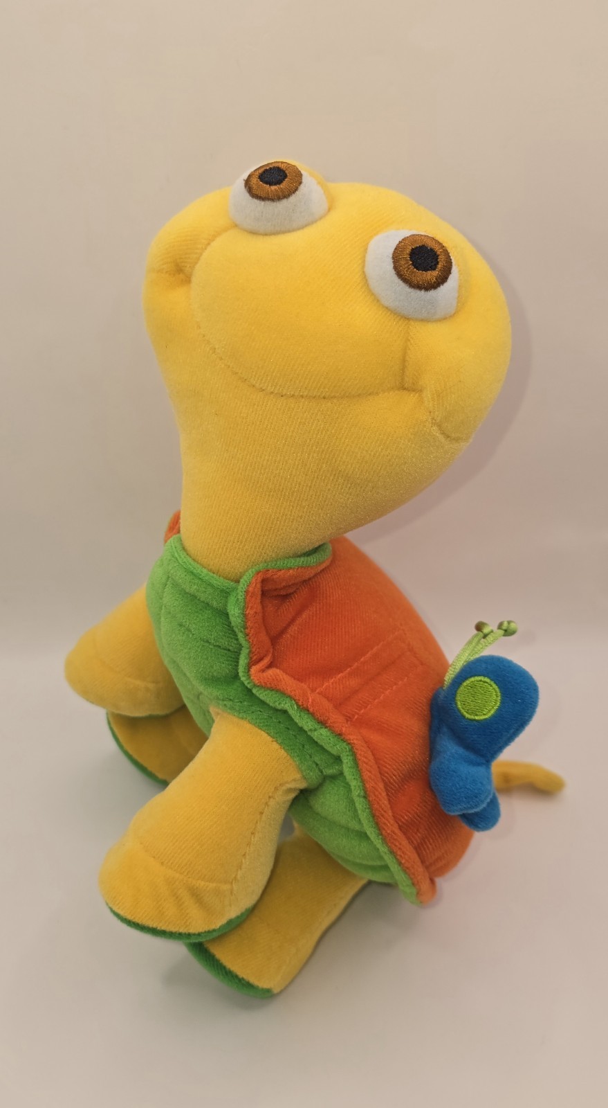 Vintage Tiny Love Hug Me Laughing Baby Turtle Posable Plush 9” Works Great