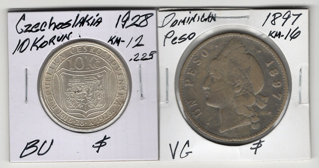 CZECHOSLOVAKIA 10 Korun KM-12, 1928 BU condition, This is For the Left Coin Only