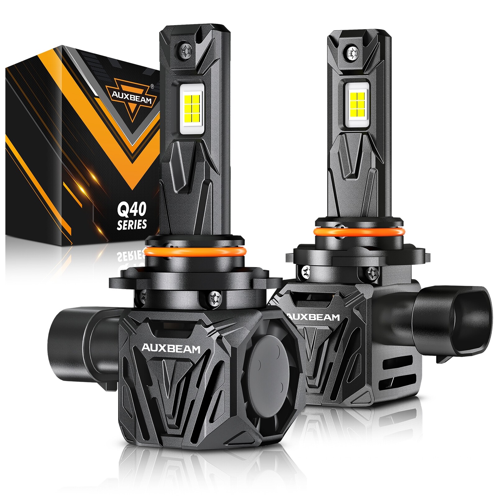 AUXBEAM Q40 Series 9005 H11 9145 LED Headlights High Low Fog Light White CANBUS