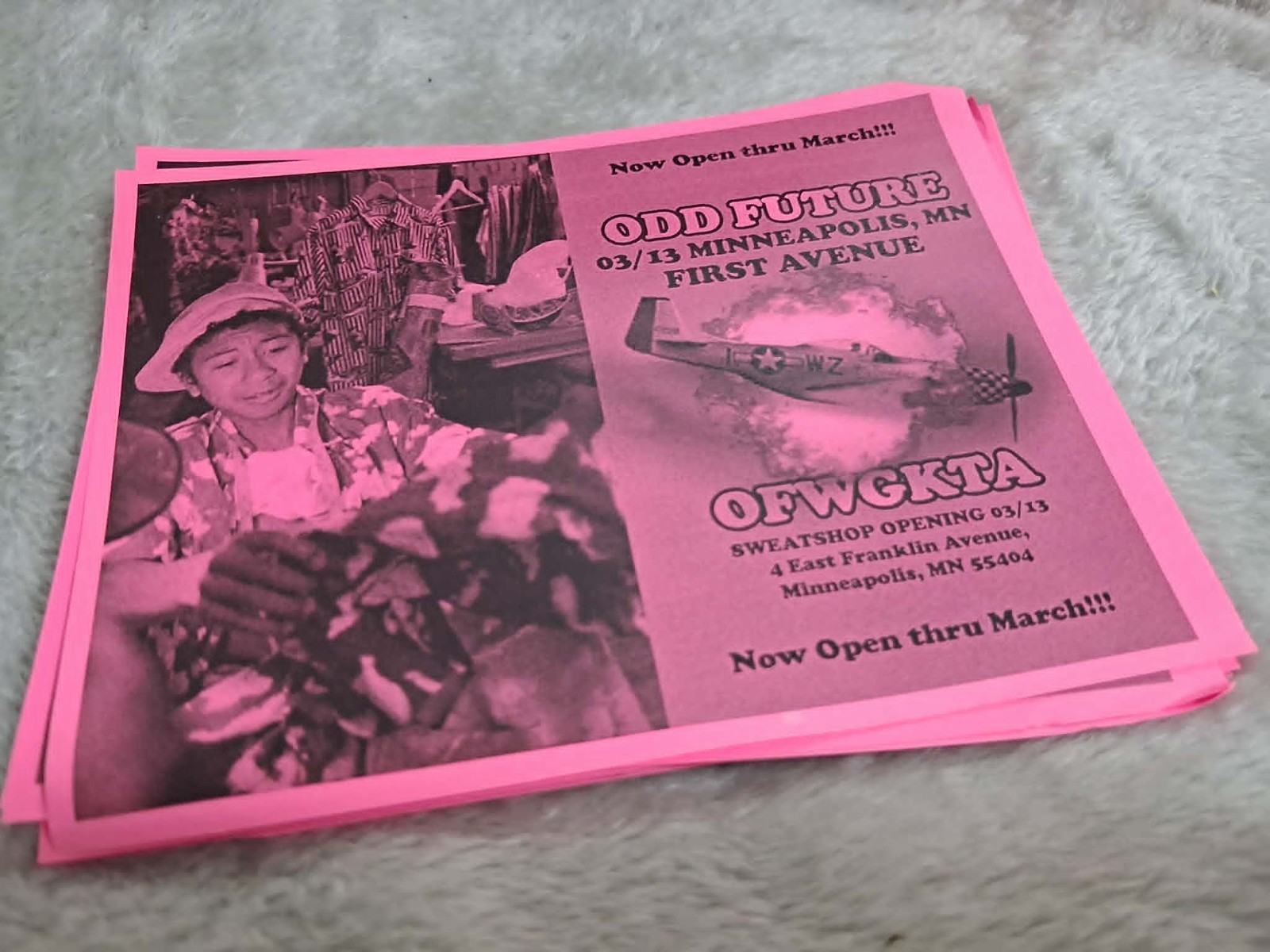 Rare Odd Future Flyers / OFWGKTA OF / First Avenue / Vintage Rare Odd Future Flyers / OFWGKTA OF / First Avenue / Vintage