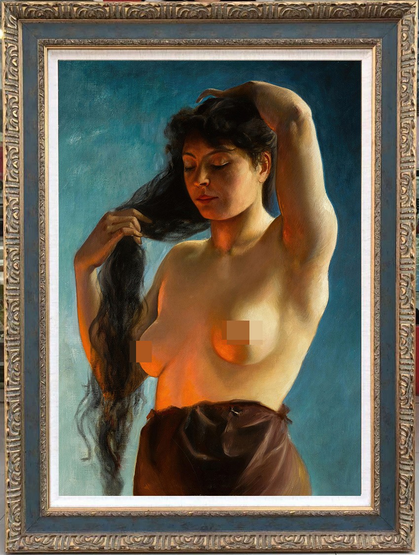 Hand Painted Classical Oil Painting Female Women Nude Canvas Art Antique Style Hand Painted Classical Oil Painting Female Women Nude Canvas Art Antique Style