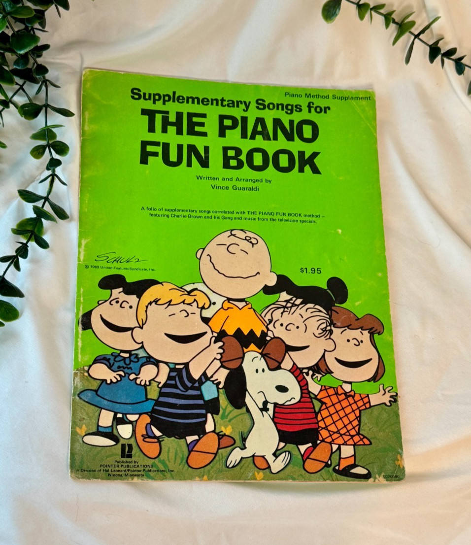 Vintage 1971 Peanuts Piano Method Supplement Supplementary Songs Vince Guaraldi