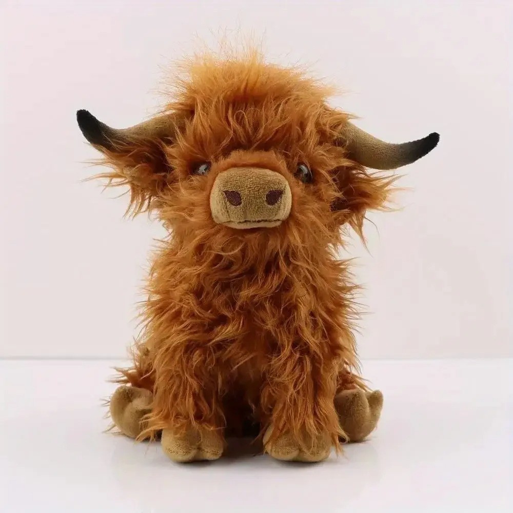 Highland Cow Plush Doll – 25 cm Cute Cuddly Stuffed Animal