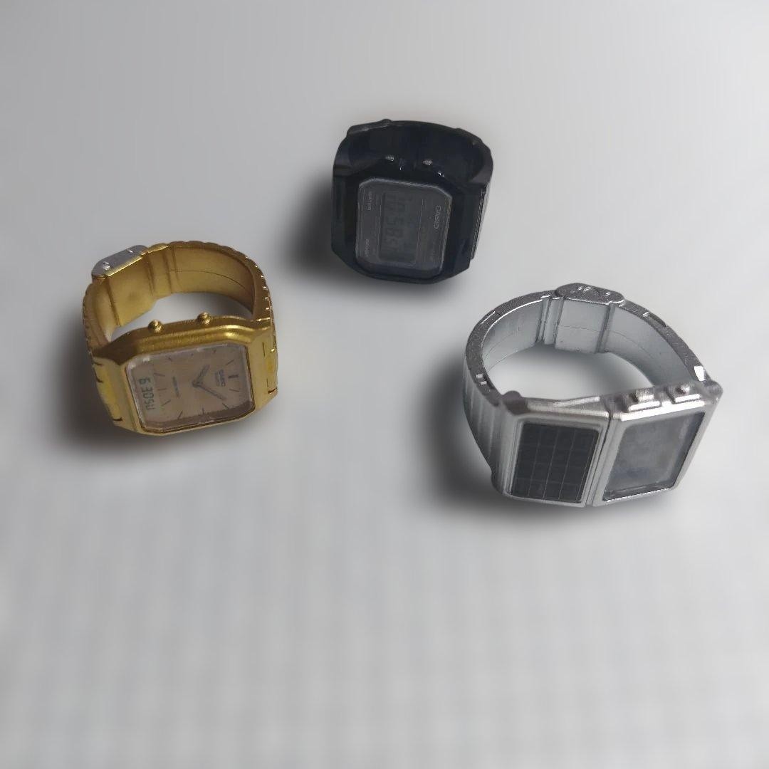 CASIO Watch Ring Collection Gacha 3-Piece Set